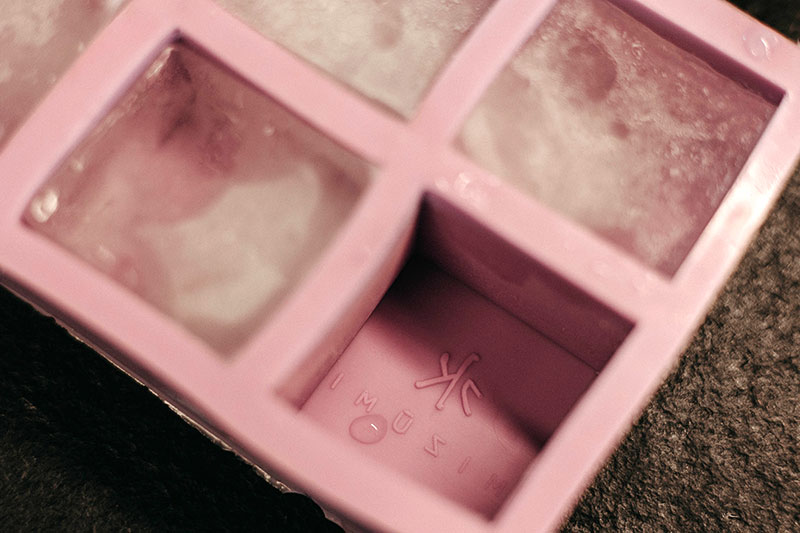 Silicone mould for ice cubes